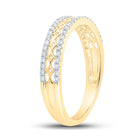 Radiant Brilliance: 10kt Yellow Gold Diamond Band Ring product Side View 2 from Splendid Jewellery