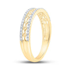 Radiant Brilliance: 10kt Yellow Gold Diamond Band Ring - Splendid Jewellery