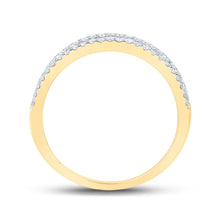 Load image into Gallery viewer, Radiant Brilliance: 10kt Yellow Gold Diamond Band Ring product Side View from Splendid Jewellery