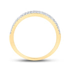 Radiant Brilliance: 10kt Yellow Gold Diamond Band Ring product Side View from Splendid Jewellery