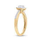 Radiant Brilliance 10kt Yellow Gold Diamond Cluster Ring - Splendid Jewellery