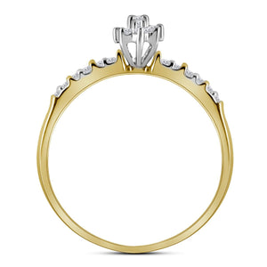 Radiant Brilliance: 10kt Yellow Gold Diamond Cluster Ring - Splendid Jewellery