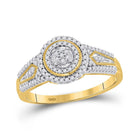 Radiant Brilliance: 10kt Yellow Gold Diamond Cluster Ring - Splendid Jewellery