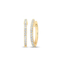 Radiant Brilliance: 10kt Yellow Gold Diamond Hoop Earrings - Splendid Jewellery