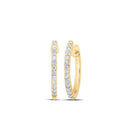 Radiant Brilliance: 10kt Yellow Gold Diamond Hoop Earrings - Splendid Jewellery