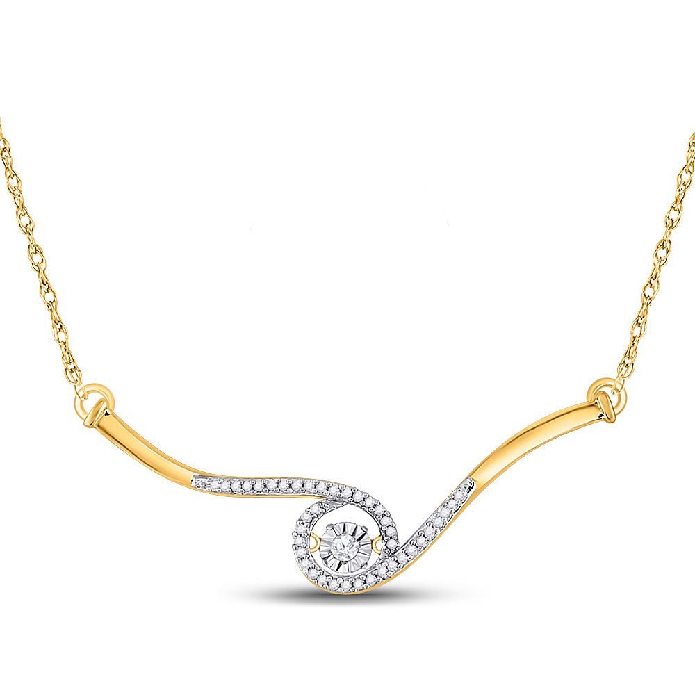 Radiant Brilliance: 10kt Yellow Gold Diamond Twinkle Pendant Necklace - Splendid Jewellery