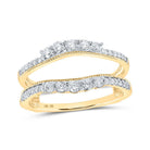 Radiant Brilliance: 10kt Yellow Gold Diamond Wrap Enhancer for Wedding Bands - Splendid Jewellery