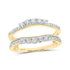 Radiant Brilliance: 10kt Yellow Gold Diamond Wrap Enhancer for Wedding Bands - Splendid Jewellery