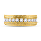 Radiant Brilliance 10kt Yellow Gold Men's Diamond Wedding Band product Top View from Splendid Jewellery