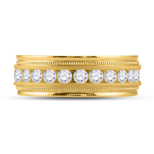 Radiant Brilliance 10kt Yellow Gold Men's Diamond Wedding Band - Splendid Jewellery