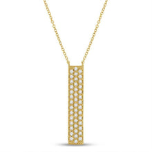 Load image into Gallery viewer, Radiant Brilliance: 10kt Yellow Gold Womens Diamond Bar Necklace - Splendid Jewellery