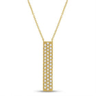 Radiant Brilliance: 10kt Yellow Gold Womens Diamond Bar Necklace - Splendid Jewellery