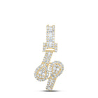 Radiant Brilliance: 10kt Yellow Gold Womens Diamond Pear Cuff Pendant - Splendid Jewellery