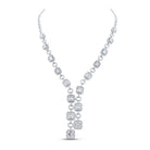 Radiant Brilliance: 14kt White Gold Baguette Diamond Fashion Necklace - Splendid Jewellery