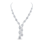 Radiant Brilliance: 14kt White Gold Baguette Diamond Fashion Necklace - Splendid Jewellery