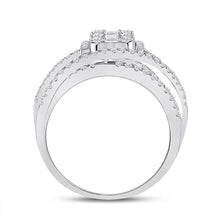 Load image into Gallery viewer, Radiant Brilliance 14kt White Gold Baguette Diamond Fashion Ring - Side View