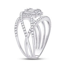 Load image into Gallery viewer, Radiant Brilliance 14kt White Gold Baguette Diamond Fashion Ring - Second Side View