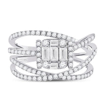 Load image into Gallery viewer, Radiant Brilliance 14kt White Gold Baguette Diamond Fashion Ring - Splendid Jewellery