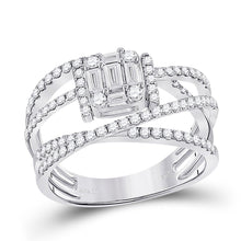 Load image into Gallery viewer, Radiant Brilliance 14kt White Gold Baguette Diamond Fashion Ring - Splendid Jewellery