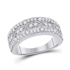 Radiant Brilliance 14kt White Gold Diamond Band Ring - Splendid Jewellery