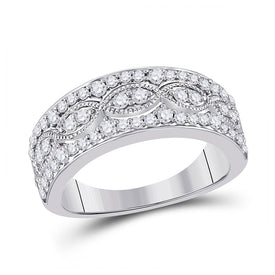 Radiant Brilliance 14kt White Gold Diamond Band Ring - Splendid Jewellery