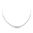 Radiant Brilliance: 14kt White Gold Diamond Cascade Necklace - Splendid Jewellery