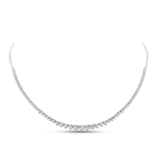 Load image into Gallery viewer, Radiant Brilliance: 14kt White Gold Diamond Cascade Necklace - Splendid Jewellery