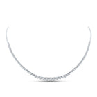 Radiant Brilliance: 14kt White Gold Diamond Cascade Necklace - Splendid Jewellery