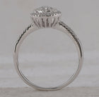Radiant Brilliance 14kt White Gold Diamond Cluster Bridal Wedding Ring - Second Side View