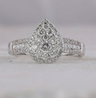 Radiant Brilliance 14kt White Gold Diamond Cluster Bridal Wedding Ring - Splendid Jewellery