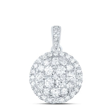 Load image into Gallery viewer, Radiant Brilliance: 14kt White Gold Diamond Cluster Pendant - Splendid Jewellery