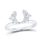 Radiant Brilliance: 14kt White Gold Diamond Wrap Enhancer Wedding Band - Splendid Jewellery