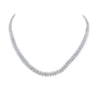 Radiant Brilliance: 14kt White Gold Round Diamond Pendant Necklace - 19 - 3/4 Cttw - Splendid Jewellery