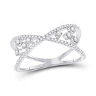 Radiant Brilliance | 14kt White Gold Women's Modern Scattered Diamond Band - Splendid Jewellery