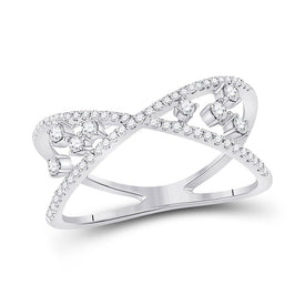 Radiant Brilliance | 14kt White Gold Women's Modern Scattered Diamond Band - Splendid Jewellery