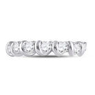 Radiant Brilliance: 14kt White Gold Womens Round Diamond Band Ring 1 Cttw - Splendid Jewellery