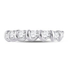 Radiant Brilliance: 14kt White Gold Womens Round Diamond Band Ring 1 Cttw - Splendid Jewellery