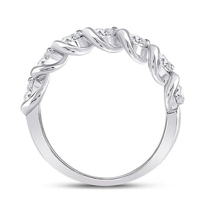 Radiant Brilliance: 14kt White Gold Womens Round Diamond Band Ring 1 Cttw - Splendid Jewellery