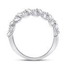 Radiant Brilliance: 14kt White Gold Womens Round Diamond Band Ring 1 Cttw - Splendid Jewellery