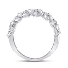 Radiant Brilliance: 14kt White Gold Womens Round Diamond Band Ring 1 Cttw - Splendid Jewellery