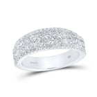 Radiant Brilliance | 14kt White Gold Women's Round Diamond Band Ring 1 Cttw | Splendid Jewellery - Splendid Jewellery