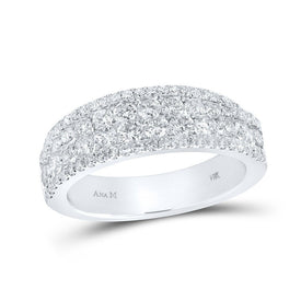 Radiant Brilliance | 14kt White Gold Women's Round Diamond Band Ring 1 Cttw | Splendid Jewellery - Splendid Jewellery