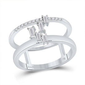 Radiant Brilliance | 14kt White Gold Women's Round Diamond Band Ring 1/5 Cttw | Splendid Jewellery - Splendid Jewellery