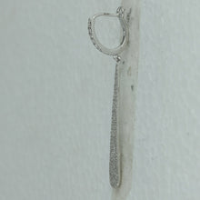 Load image into Gallery viewer, Radiant Brilliance: 14kt White Gold Womens Round Diamond Drop Dangle Earrings 3/4 Cttw - Side View