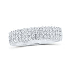 Radiant Brilliance | 14kt White Gold Women's Round Diamond Pave Band Ring 1/2 Cttw - Splendid Jewellery