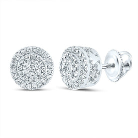 Radiant Brilliance Diamond Cluster Earrings  Top View from Splendid Jewellery