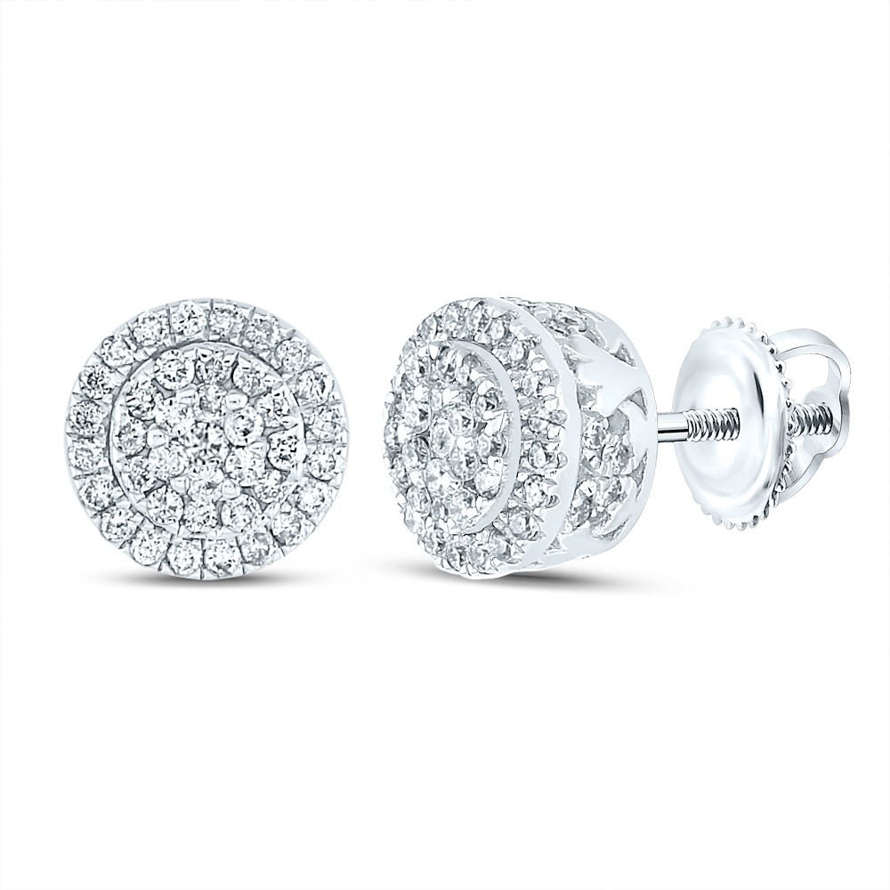 Radiant Brilliance Diamond Cluster Earrings - Splendid Jewellery