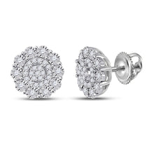 Load image into Gallery viewer, Radiant Brilliance Diamond Cluster Earrings - Splendid Jewellery