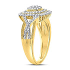 Radiant Brilliance Diamond Cluster Ring Side View 2 from Splendid Jewellery