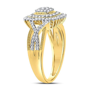 Radiant Brilliance Diamond Cluster Ring - Splendid Jewellery